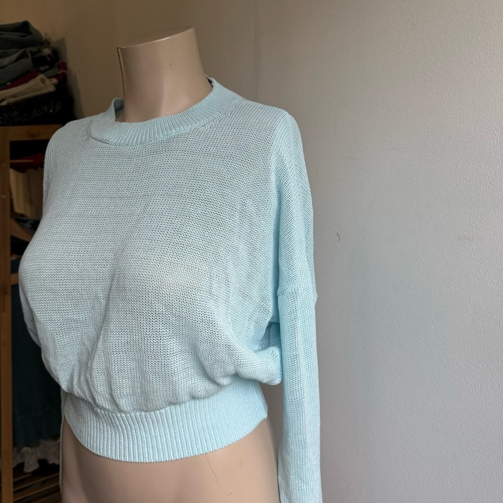 NWT Madewell Loose-Knit Crewneck Sweater in Clarity - Picture 6 of 12